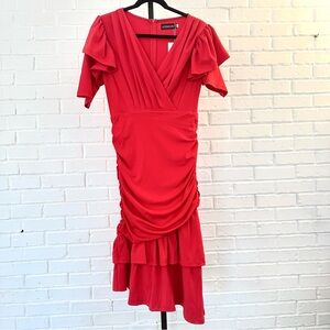 NWT Loragal Vibrant Red Midi Dress
